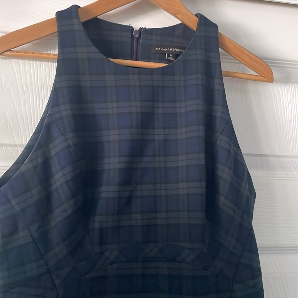 Banana Republic Black Watch Plaid Dress